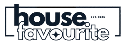 A logo-style graphic reading 'house favourite' with 'EST. 2026' on a plain white background.